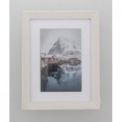 Rámeček dřevěný OSLO, bílá, 15x20 cm