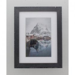 Rámeček dřevěný OSLO, černá, 15x20 cm