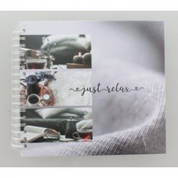 Album klasické spirálové RELAX - Be 28x24 cm, 50 stran, bílé listy