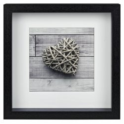 Portrétový rámeček dřevěný SCALA, 23x23 cm, černý