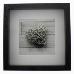 Portrétový rámeček dřevěný SCALA, 23x23 cm, černý
