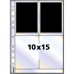 Photo sleeves for ring-binder albums A4, Clear, 10 x 15 cm